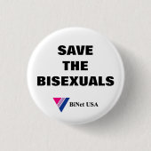 BESPAAR DE BISEXUALS Button (Voorkant)