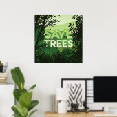 BESPAAR DE BOES Forest Poster Shades of Green (Thuiskantoor)
