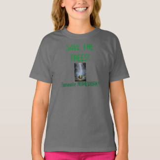 "BESPAAR DE BOMEN! ELIMINEERT HOMEWORK!" schattig  T-shirt