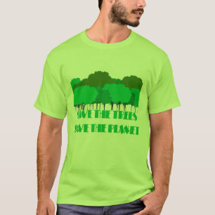 BESPAAR DE BOMEN HET PLANET OPNEMEN T-SHIRT