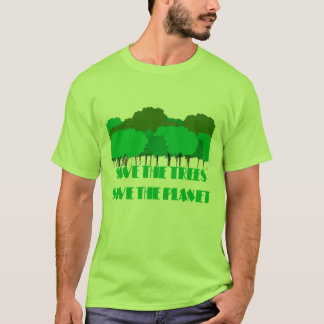 BESPAAR DE BOMEN HET PLANET OPNEMEN T-SHIRT