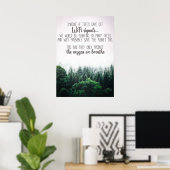 Bespaar de bomen zuurstof met een afbeelding met e poster (Thuiskantoor)