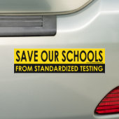 Bespaar de bumpersticker van onze scholen. (Op auto)