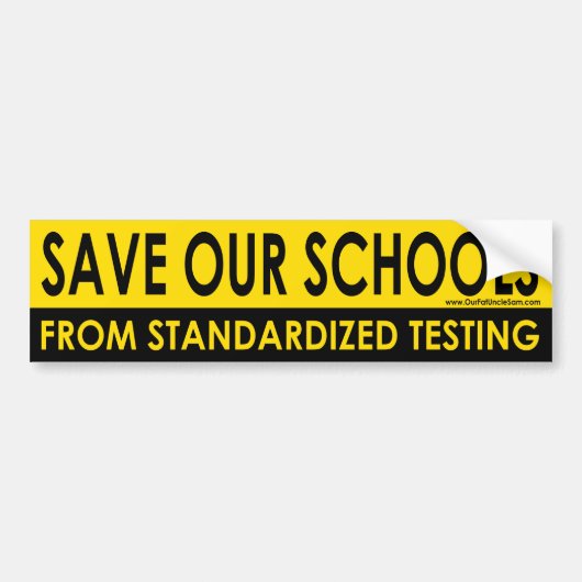Bespaar de bumpersticker van onze scholen. (Voorkant)