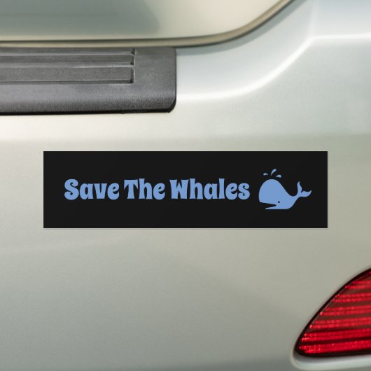 BESPAAR DE BUMPERSTICKER WHALES (Op auto)