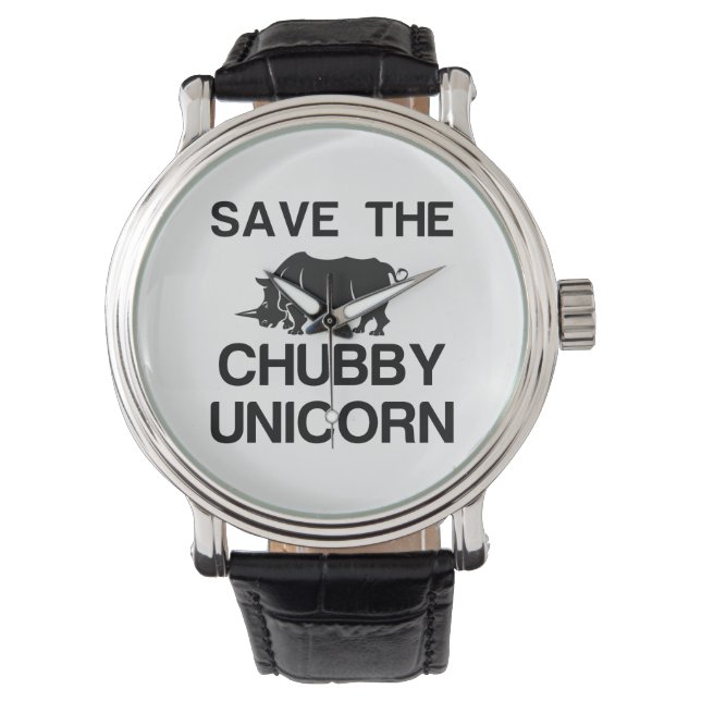 BESPAAR DE CHUBBY UNICORN RHINO HORLOGE (Voorkant)