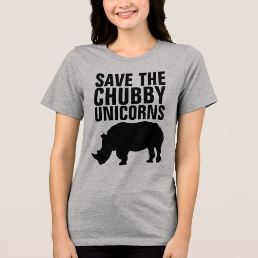 BESPAAR DE CHUBBY UNICORNS Funny t-shirts (Voorkant)