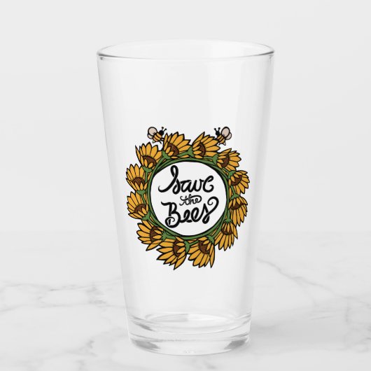 Bespaar de dag van de bijenaarde glas (Voorkant)