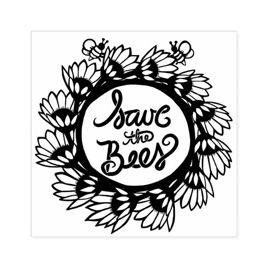 Bespaar de dag van de bijenaarde rubberstempel (Afrduk)