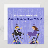 BESPAAR DE DATE B'NAI MITZVAH KAART (Voorkant / Achterkant)