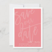 BESPAAR DE DATE borstel met letters geschreven man Kaart (Voorkant)