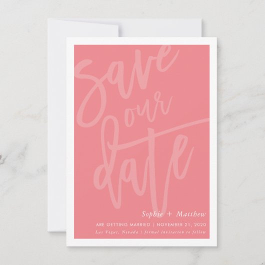 BESPAAR DE DATE borstel met letters geschreven man Kaart (Voorkant)