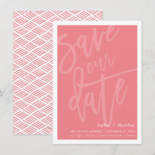 BESPAAR DE DATE borstel met letters geschreven man Kaart