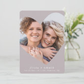 BESPAAR DE DATE-lgbetq moderne foto-hartpaddenstoe Kaart (Staand voorkant)