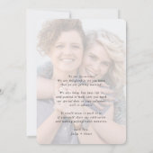 BESPAAR DE DATE Lgbtq modern fotohart denim blue Kaart (Achterkant)