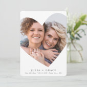 BESPAAR DE DATE Lgbtq modern lijst van het fotohar Kaart (Staand voorkant)