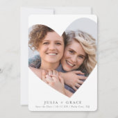 BESPAAR DE DATE Lgbtq modern lijst van het fotohar Kaart (Voorkant)