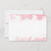 BESPAAR DE DATE MITZVAH moderne, roze sterroze wat Bedankkaart (Achterkant)