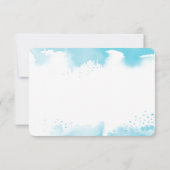 BESPAAR DE DATE MITZVAH moderne ster blauwe waterv Bedankkaart (Achterkant)