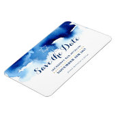 BESPAAR DE DATE MITZVAH moderne ster blauwe waterv Magneet (Linkerzijde)