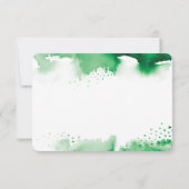 BESPAAR DE DATE MITZVAH moderne ster groene waterv Bedankkaart (Achterkant)