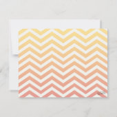 BESPAAR DE DATE ombre chevron tropische zonsonderg Save The Date (Achterkant)