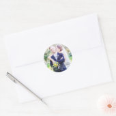 BESPAAR DE DATE Typografie Weduwfoto Sticker (Envelop)