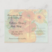 bespaar de date, van Gogh. Aankondigingskaart (Achterkant)