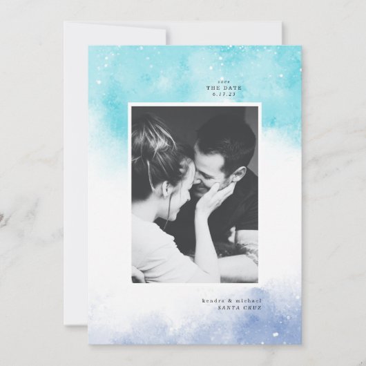 BESPAAR DE DATUM Abstracte Waterverf (Voorkant)