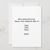 BESPAAR DE DATUM BIKER WEDDING INVITE KAART (Achterkant)