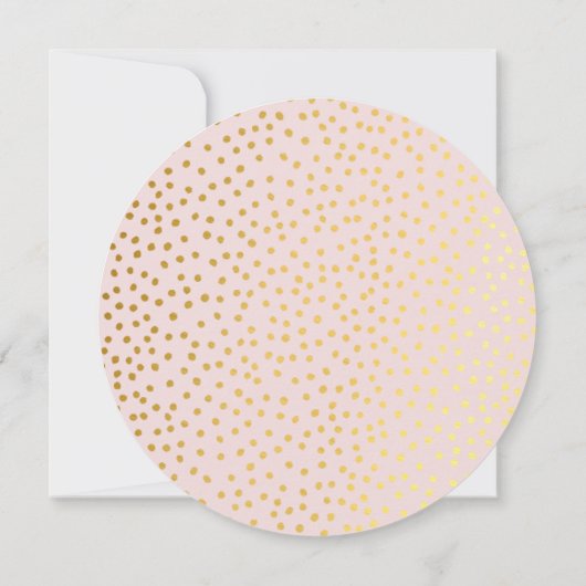 BESPAAR DE DATUM bleke roze goudstippen Kaart (Achterkant)