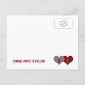 BESPAAR DE DATUM Briefkaart (Achterkant)