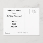 BESPAAR DE DATUM Briefkaart (Achterkant)