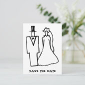 BESPAAR DE DATUM Briefkaart (Staand voorkant)