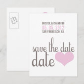 BESPAAR DE DATUM Briefkaart (Voorkant / Achterkant)