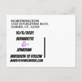 BESPAAR DE DATUM Briefkaart (Achterkant)