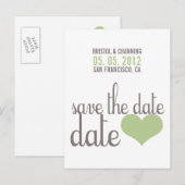 BESPAAR DE DATUM Briefkaart (Voorkant / Achterkant)