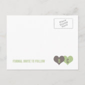 BESPAAR DE DATUM Briefkaart (Achterkant)