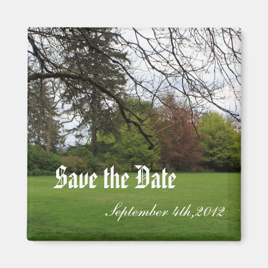 Bespaar de datum, de lente, de zomertuin. magneet (Voorkant)