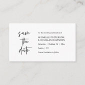 Bespaar de datum, de moderne, minimalistische behu informatiekaartje (Voorkant)