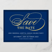 BESPAAR DE DATUM elegante gebeurtenis fancy het ma Folie Uitnodiging (Voorkant)