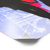 BESPAAR DE DATUM FOTO MET UITZICHT PARIJS, FRANKRI AFDRUK (Hoek)