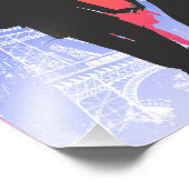 BESPAAR DE DATUM FOTO MET UITZICHT PARIJS, FRANKRI FOTO AFDRUK (Hoek)