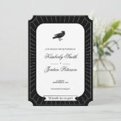 BESPAAR DE DATUM Gotisch Skeleton Tarot Wedding B& Kaart (Staand voorkant)