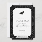 BESPAAR DE DATUM Gotisch Skeleton Tarot Wedding B& Kaart (Voorkant)