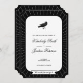 BESPAAR DE DATUM Gotisch Skeleton Tarot Wedding B& Kaart (Voorkant / Achterkant)