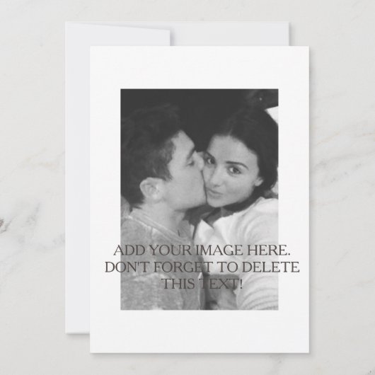 BESPAAR DE DATUM KAART - AANGEPASTE DATUM, BERICHT (Achterkant)