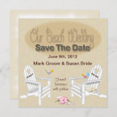 BESPAAR DE DATUM KAART - BEACH WEDING (Voorkant / Achterkant)
