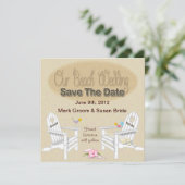 BESPAAR DE DATUM KAART - BEACH WEDING (Staand voorkant)