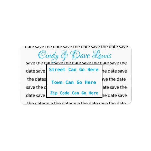 Bespaar De Datum Mailing Retourlabel Etiket (Voorkant)